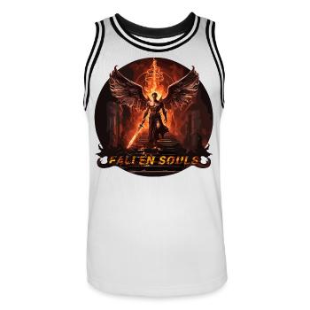 Ange - Maillot de basket Homme - blanc/noir - Devant - AI Model Male 185 dark (185cm)