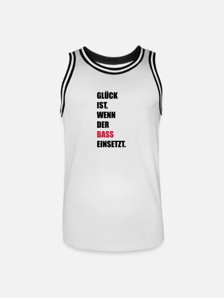 Musik - Männer Basketball-Trikot - Weiß/Schwarz