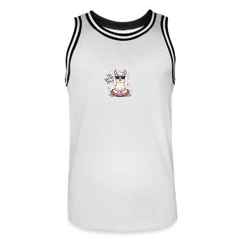 Pas de drame Lama - Maillot de basket Homme - blanc/noir - Devant - AI Model Male 185 dark (185cm)