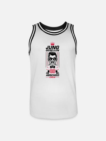 Junggesellen Abschied Crew - Männer Basketball-Trikot - Weiß/Schwarz