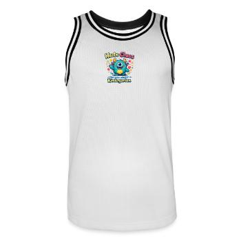 Heute Chaos, Morgen Kindergarten - Männer Basketball-Trikot - Weiß/Schwarz - Vorne - AI Model Male 185 dark (185cm)