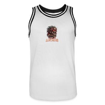 La sagesse des anciens - Maillot de basket Homme - blanc/noir - Devant - AI Model Male 185 dark (185cm)