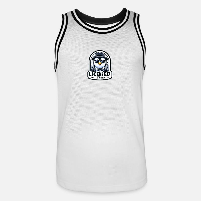 Licensed to Chill - Männer Basketball-Trikot - Weiß/Schwarz