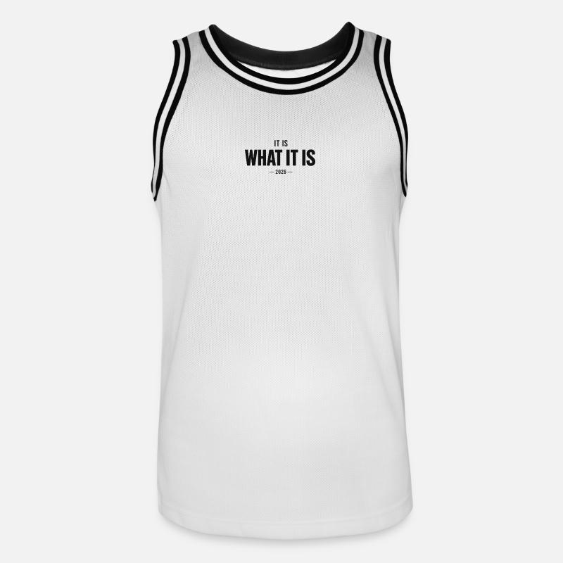 C’est ce que c’est 2026 - Maillot de basket Homme - blanc/noir