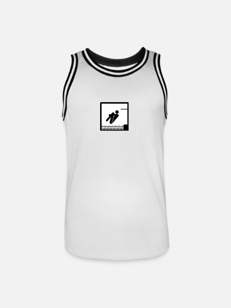 Arschbomber - Männer Basketball-Trikot - Weiß/Schwarz