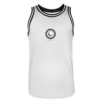 Beginner golf clup - Männer Basketball-Trikot - Weiß/Schwarz - Vorne - AI Model Male 185 dark (185cm)
