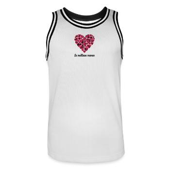 la meilleure maman - Männer Basketball-Trikot - Weiß/Schwarz - Vorne - AI Model Male 185 dark (185cm)
