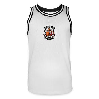 I don't give a Sip - Men's Basketball Jersey - white/black - Front - AI Model Male 185 dark (185cm)