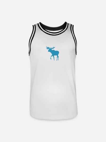 Moose - Men's Basketball Jersey - white/black