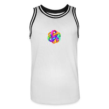 Kunst - Männer Basketball-Trikot - Weiß/Schwarz - Vorne - AI Model Male 185 dark (185cm)