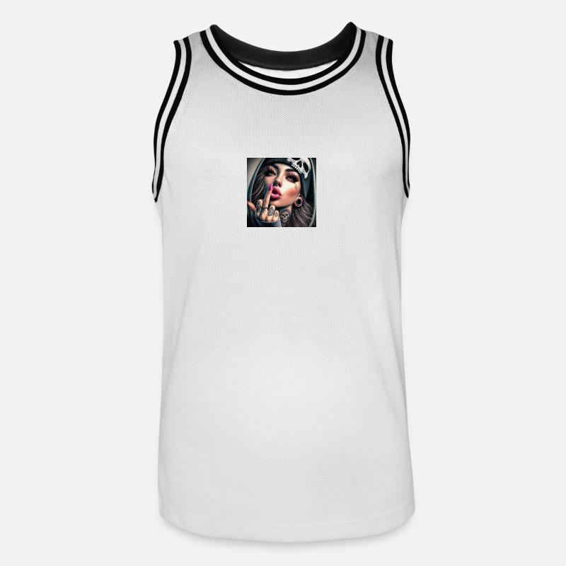 Vaffanculo - Maglia da basket per uomo - bianco/nero