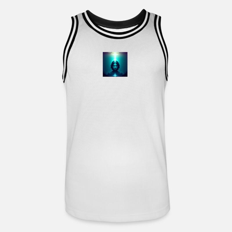 Ätherisches Frontlicht - Männer Basketball-Trikot - Weiß/Schwarz