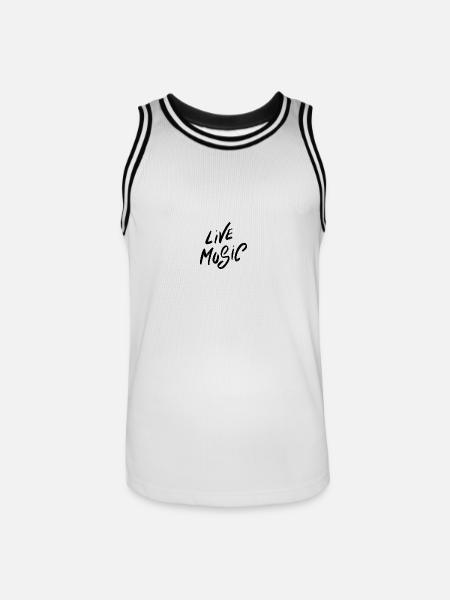 live music! - Men's Basketball Jersey - white/black