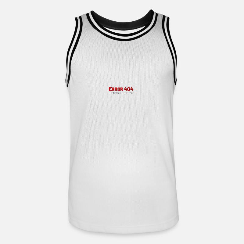 Error 404 - Männer Basketball-Trikot - Weiß/Schwarz