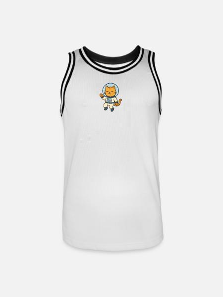 Astrocat - Men's Basketball Jersey - white/black