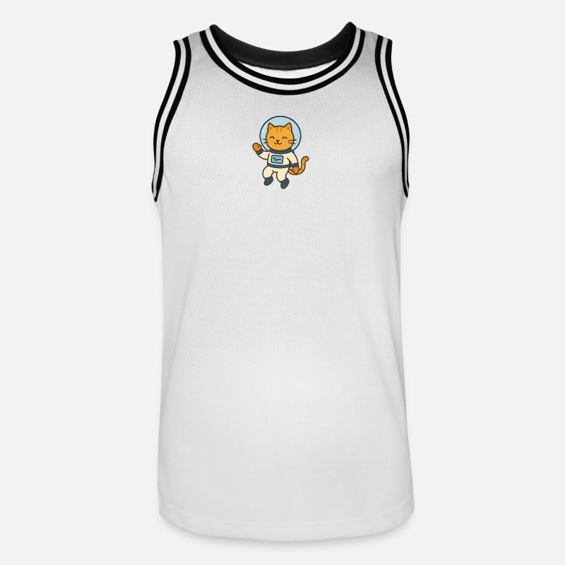 Astrochat - Maillot de basket Homme - blanc/noir