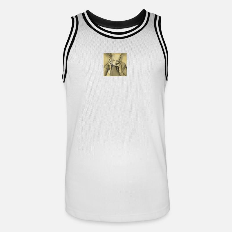 100e6d2e-bf9a-46fb-bc7b-516ae2e0bc30 - Männer Basketball-Trikot - Weiß/Schwarz