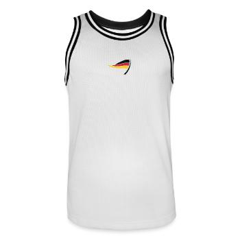 Flotte du drapeau allemand - Maillot de basket Homme - blanc/noir - Devant - AI Model Male 185 dark (185cm)