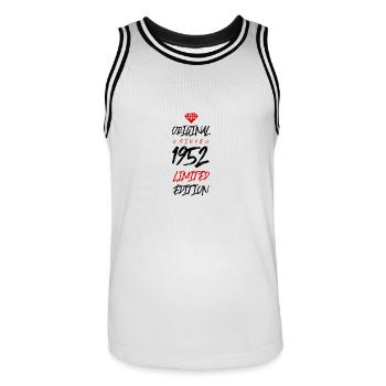 1952 Limited Edition - Men's Basketball Jersey - white/black - Front - AI Model Male 185 dark (185cm)