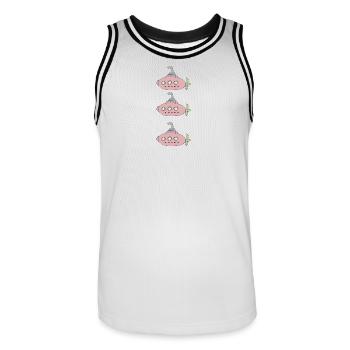 Submarine Triple - Men's Basketball Jersey - white/black - Front - AI Model Male 185 dark (185cm)