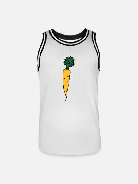 carrot - Men's Basketball Jersey - white/black