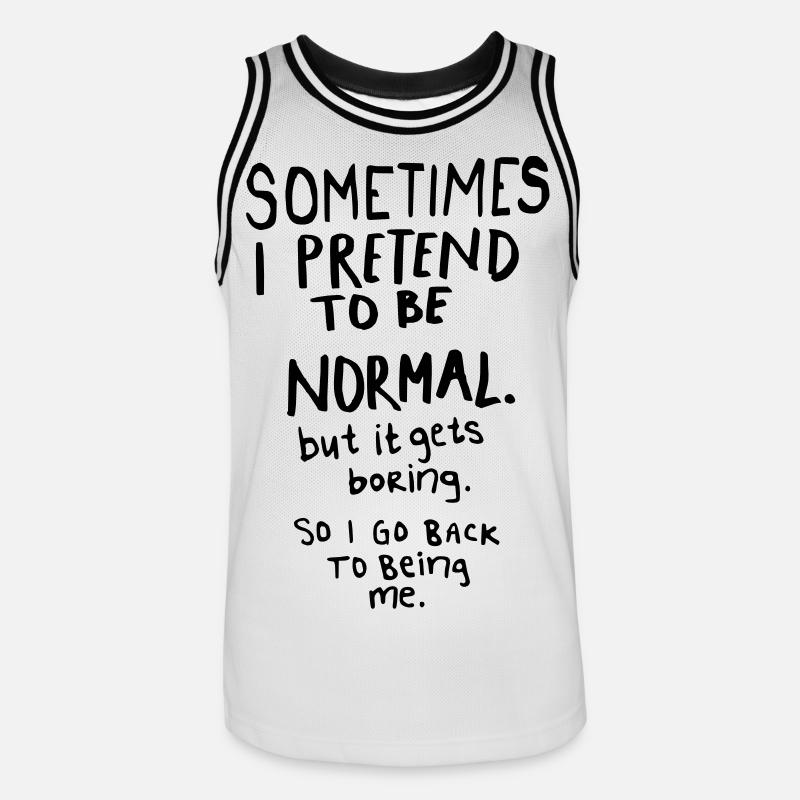 Awesome - Normal is Boring - Maillot de basket Homme - blanc/noir