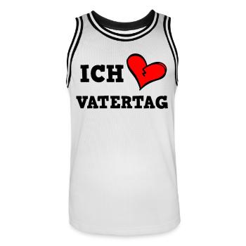 Ich liebe Vatertag - Männer Basketball-Trikot - Weiß/Schwarz - Vorne - AI Model Male 185 dark (185cm)