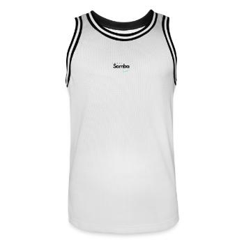 Brazilian Samba Flavour - Männer Basketball-Trikot - Weiß/Schwarz - Vorne - AI Model Male 185 dark (185cm)
