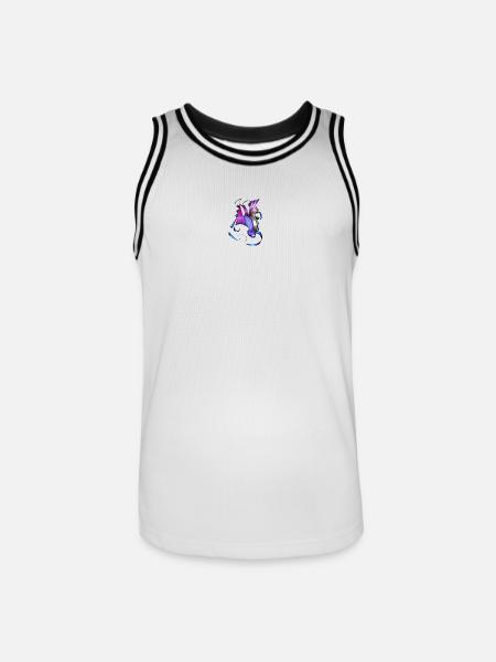 Farbige Spiral- und Fächerkunst - Männer Basketball-Trikot - Weiß/Schwarz