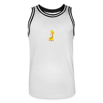 Girafe - Maillot de basket Homme - blanc/noir - Devant - AI Model Male 185 dark (185cm)