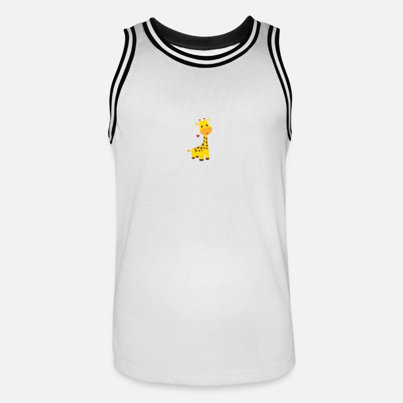 Girafe - Maillot de basket Homme - blanc/noir