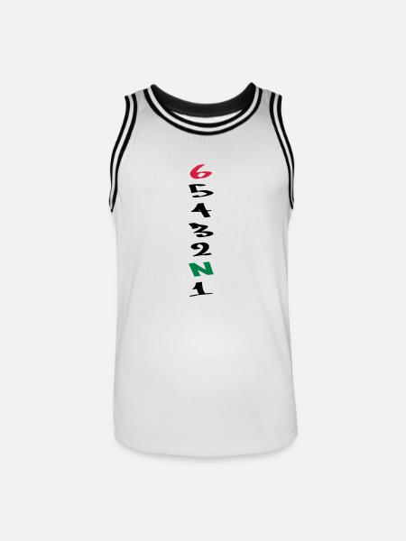 6 Gänge Gears Graffiti - Männer Basketball-Trikot - Weiß/Schwarz