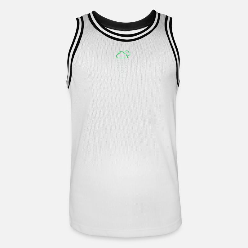 Code de pluie nuageuse - Maillot de basket Homme - blanc/noir