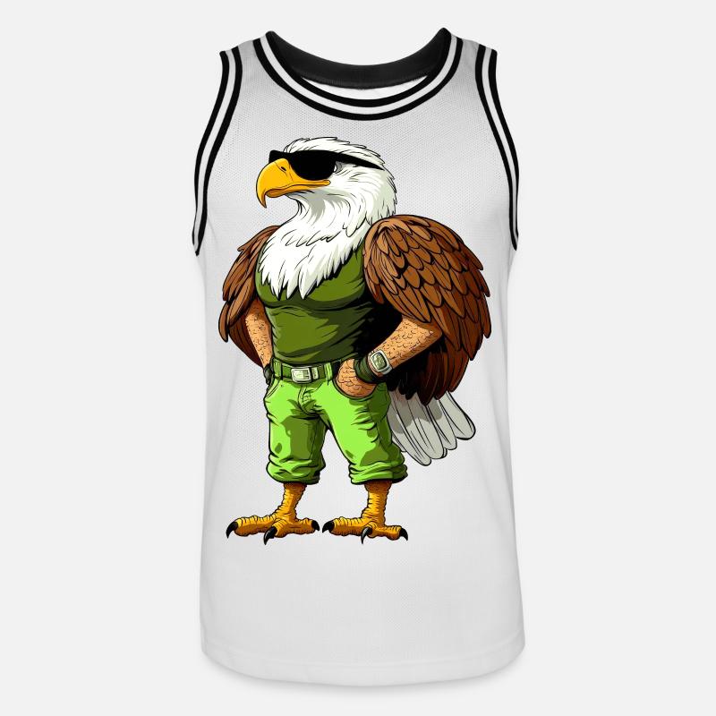 Aquila Cool - Maglia da basket per uomo - bianco/nero
