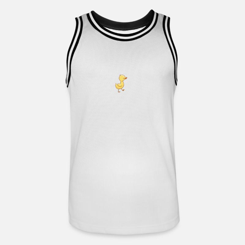 Entchen mit roten Bäkchen - Männer Basketball-Trikot - Weiß/Schwarz