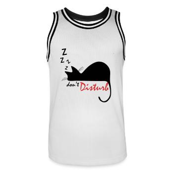 dormir, ne pas déranger - dormir, ne pas déranger - Maillot de basket Homme - blanc/noir - Devant - AI Model Male 185 dark (185cm)