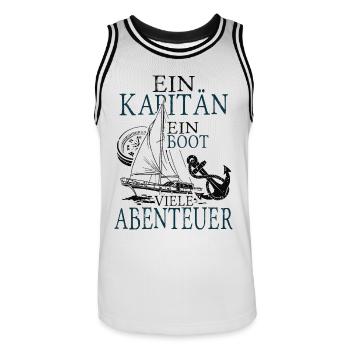 Segeln viele abenteuer - Männer Basketball-Trikot - Weiß/Schwarz - Vorne - AI Model Male 185 dark (185cm)