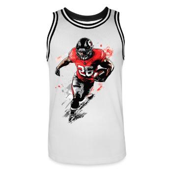 Joueur de football américain États-Unis America Sports Splash - Maillot de basket Homme - blanc/noir - Devant - AI Model Male 185 dark (185cm)
