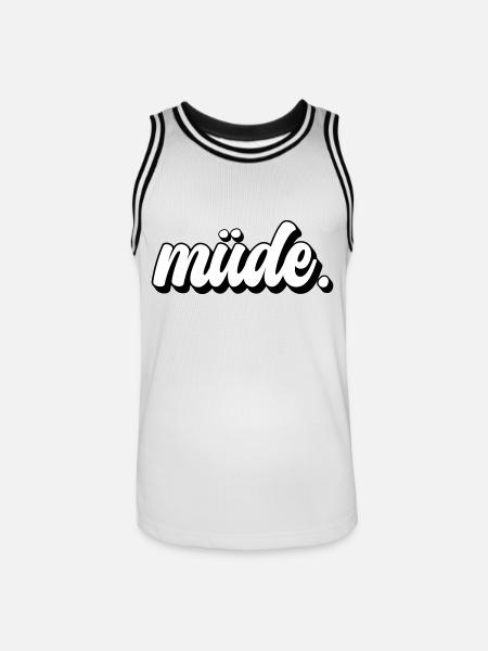 Müde - Männer Basketball-Trikot - Weiß/Schwarz