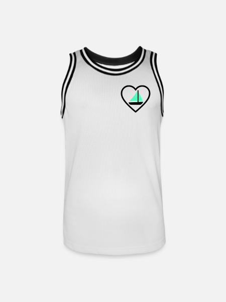 Cuore Vela – Passione Navigazione - Men's Basketball Jersey - white/black
