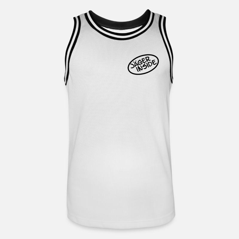 Hunter Inside - Men's Basketball Jersey - white/black