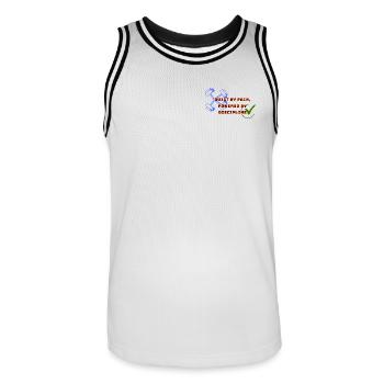Construit par la douleur, alimenté par la discipline - Maillot de basket Homme - blanc/noir - Devant - AI Model Male 185 dark (185cm)