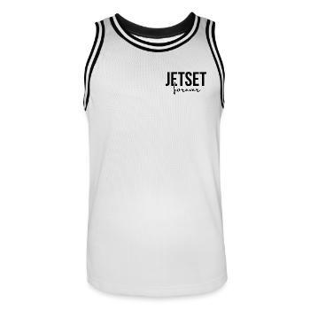 JETSET POUR TOUJOURS - Maillot de basket Homme - blanc/noir - Devant - AI Model Male 185 dark (185cm)