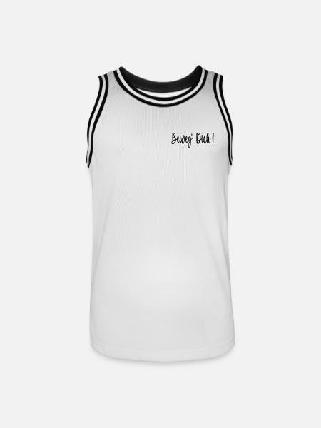 BEWEG DICH SPORT - Männer Basketball-Trikot - Weiß/Schwarz