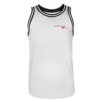 Club des Pastèques - Maillot de basket Homme - blanc/noir - Devant - AI Model Male 185 dark (185cm)