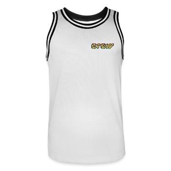 CREW - Team Member - Human Resources - ORGA - Staff - Men's Basketball Jersey - white/black - Front - AI Model Male 185 dark (185cm)