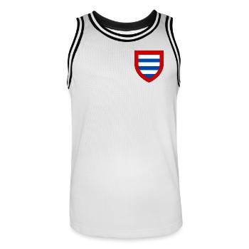 Wappen der Goële - Männer Basketball-Trikot - Weiß/Schwarz - Vorne - AI Model Male 185 dark (185cm)