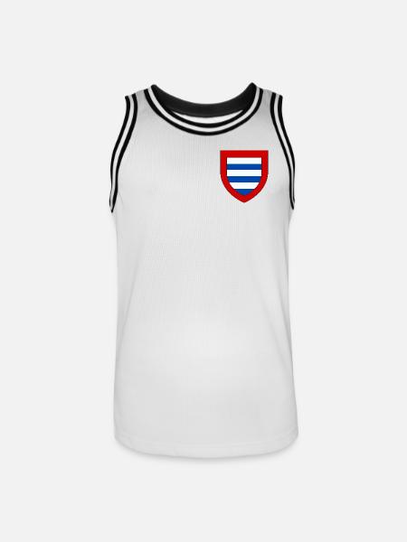 Wappen der Goële - Männer Basketball-Trikot - Weiß/Schwarz