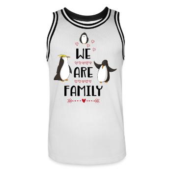 famille - Maillot de basket Homme - blanc/noir - Devant - AI Model Male 185 dark (185cm)