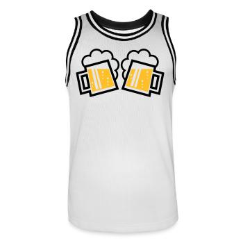 2 bavarois originaux ensemble (2) - Maillot de basket Homme - blanc/noir - Devant - AI Model Male 185 dark (185cm)